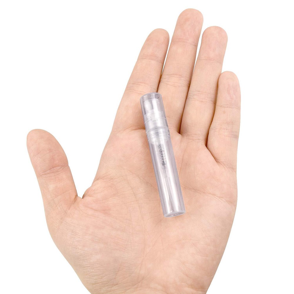 50pcs mini perfume atomizer, clear plastic spray bottle portable Clear