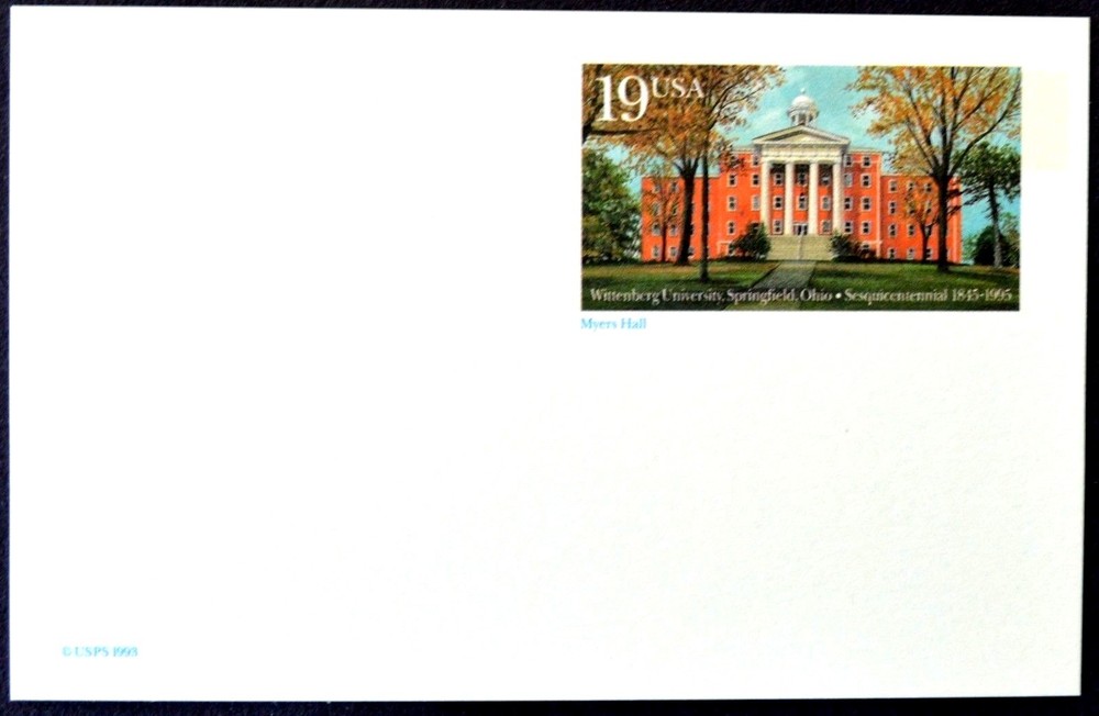 1994 US Sc. #UX175 postal card, 19 cent, mint, sharp corners, excellent shape