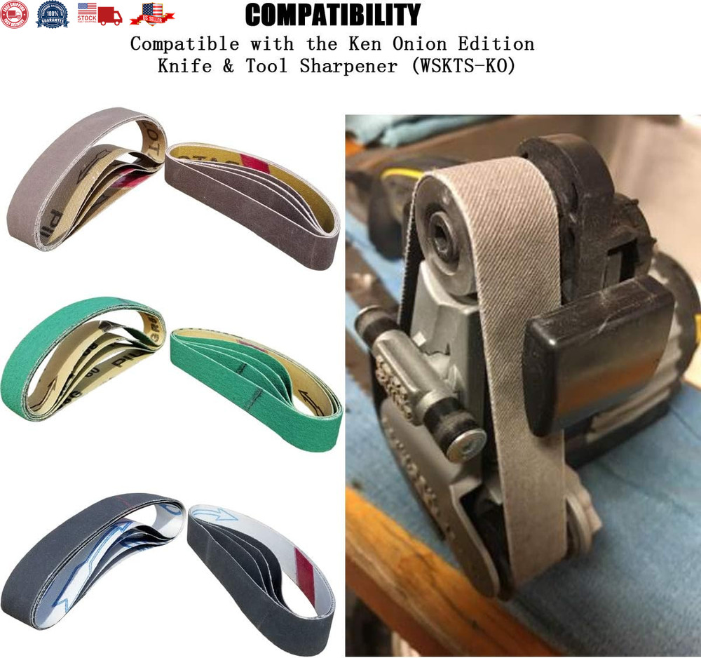 24-Piece Replacement Knife Sharpener Belts for Work Sharp Ken Onion Edition New