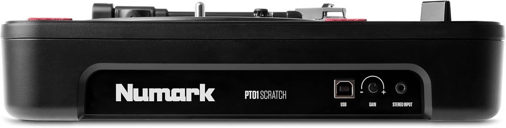 Numark PT01 Scratch | DJ Turntable for Portablists With User Replaceable Red