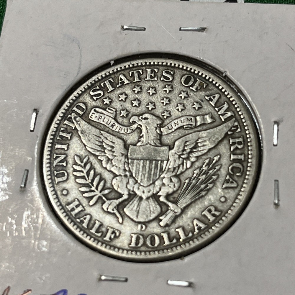 1908-D Barber Half Dollar Very Fine