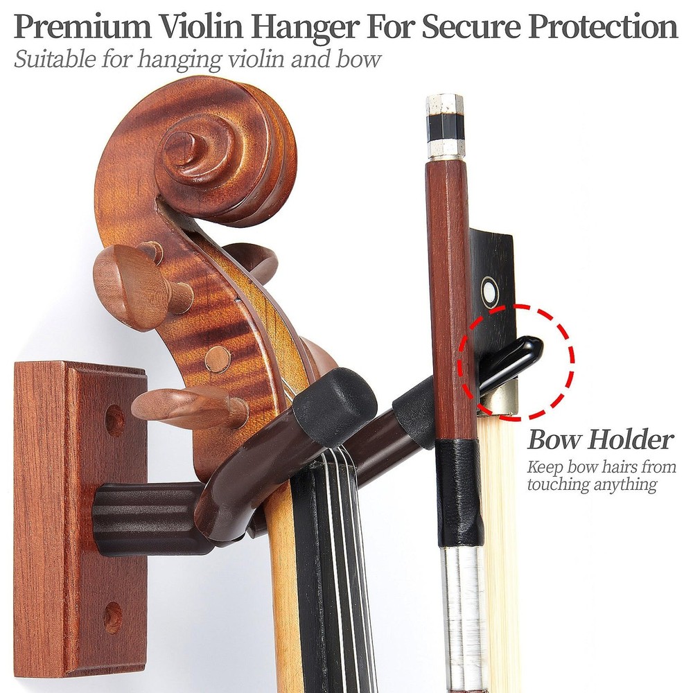 Violin Wall Mount,Violin Hanger V-02 (2 Pack)