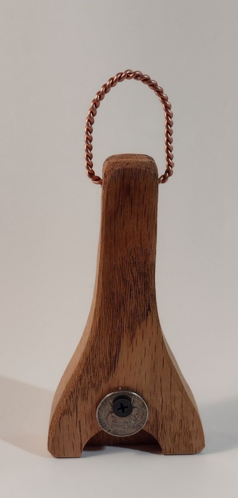 BOTTLE OPENER SOLID OAK  HANDMADE with Copper Ring Hanger