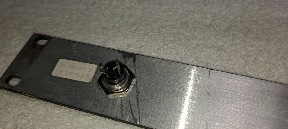 1RU black rack panel with momentary switch