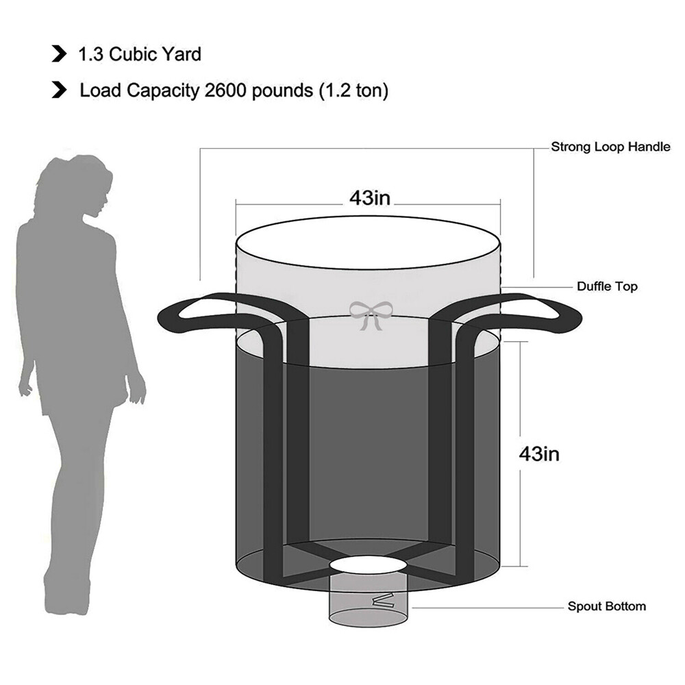 Flexible Intermediate Bulk Container with Duffle Top & Strong Loop BaggySacky