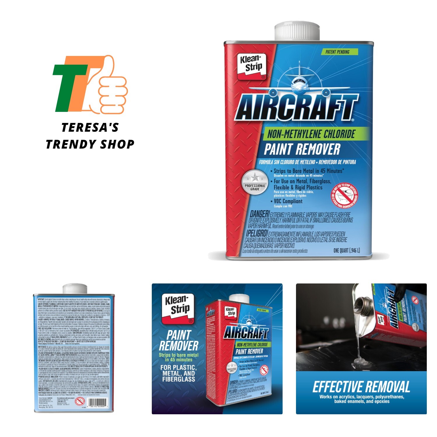 Aircraft Paint Remover, Professional Grade Paint Stripper for Cars & Metal Su...