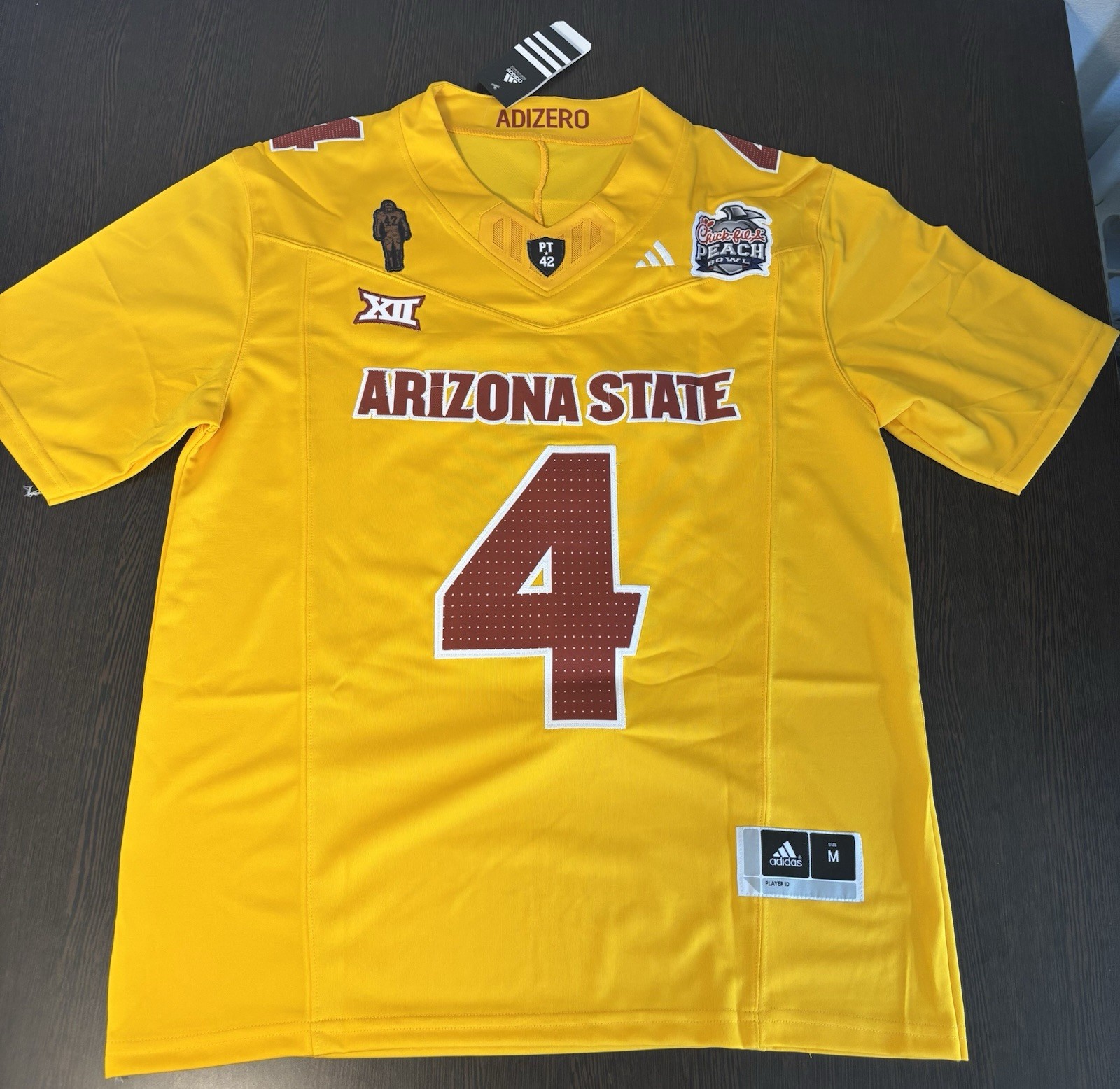 ASU Cam Skattebo Jersey W/Peach Bowl Patch! Fast Shipping !