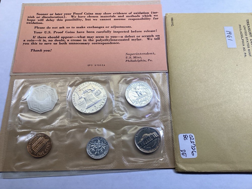 1961 US Mint Silver Proof Set in Original Flat Package 022726 80de