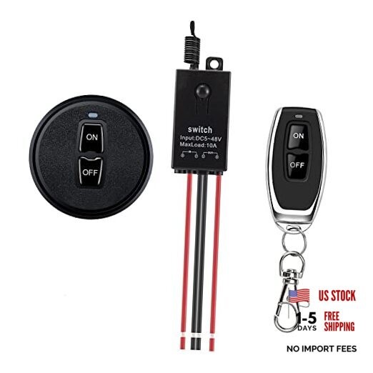 12v Wireless Switch,Mini Remote Control DC5-48V--10A relay