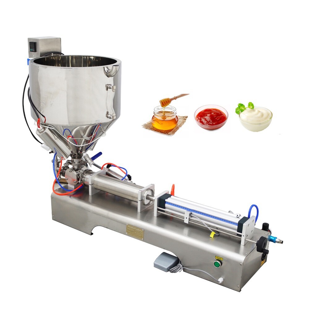 110V Upgraded Version Single-Head Paste Liquid Heating Filling Machine100-1000ml