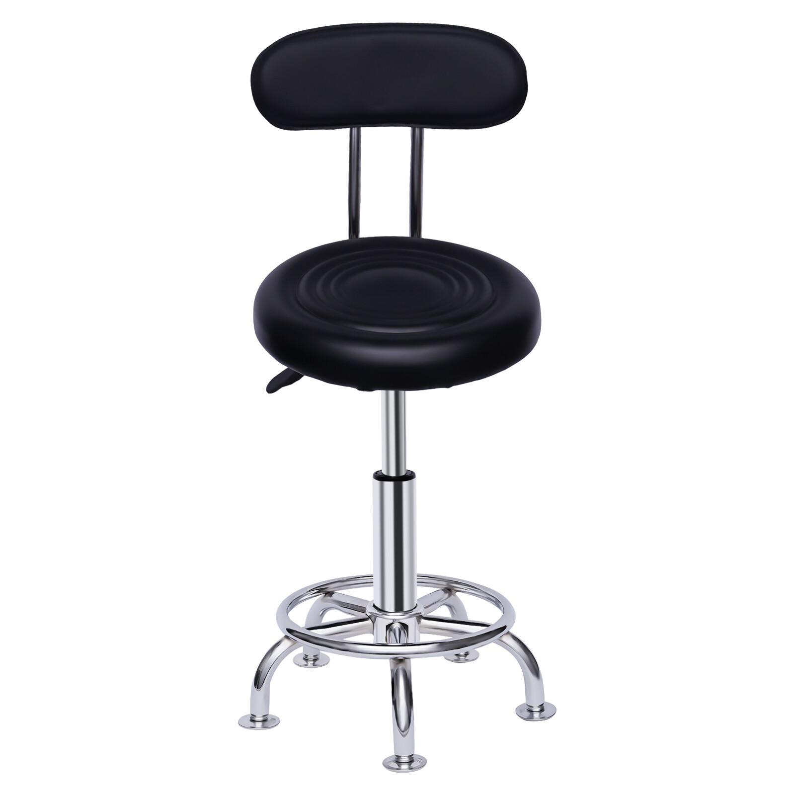 Work Shop Stool Bench Hydraulic Chair Bar Garage Adjustable Height+Back+Footrest