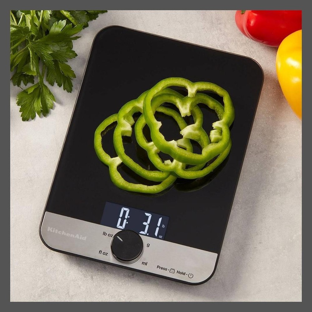 KitchenAid 11lb Glass Surface Kitchen Scale