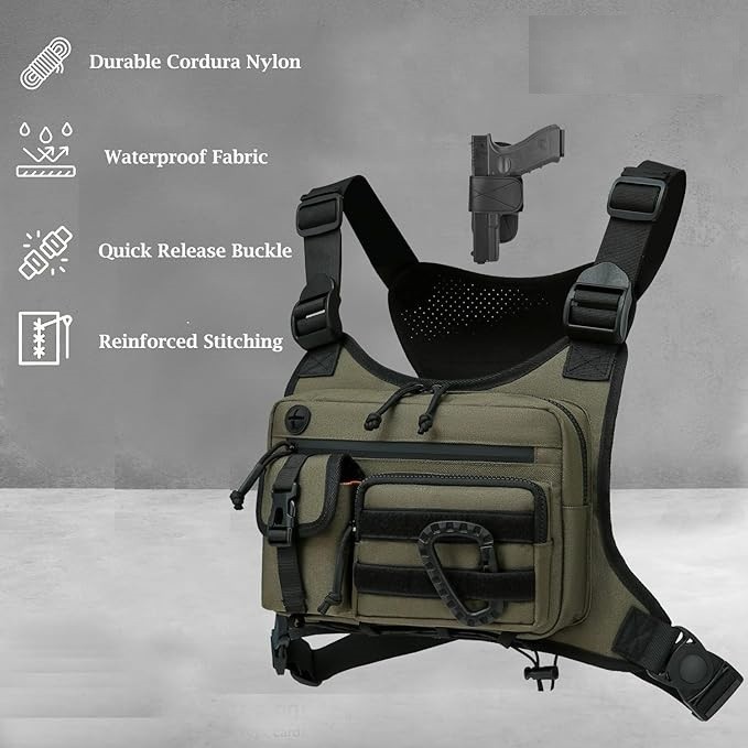 Multifunctional Adjustable Vest Waterproof Chest Bag