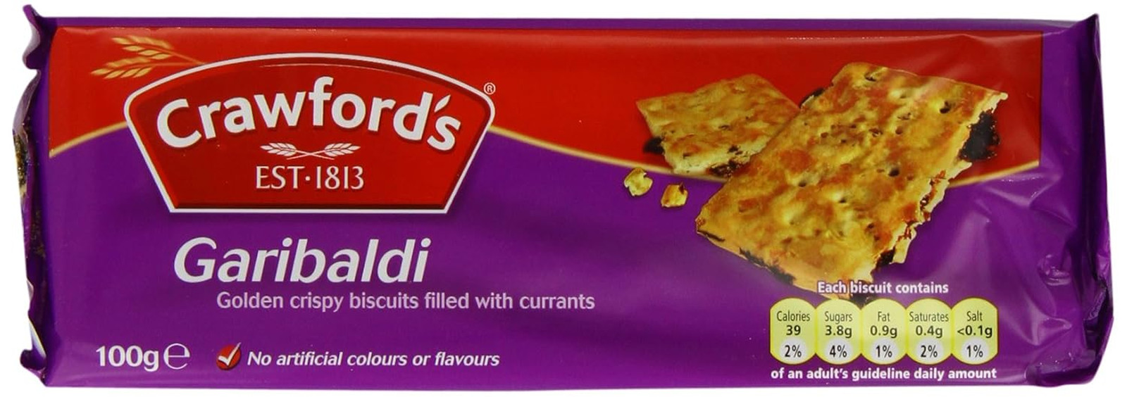 Garibaldi Biscuits, 100 Gram (Pack of 12)