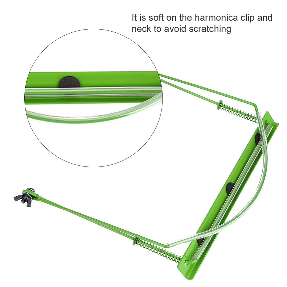 Green 18cm Harmonica Clip Holder For Most Harmonica Players