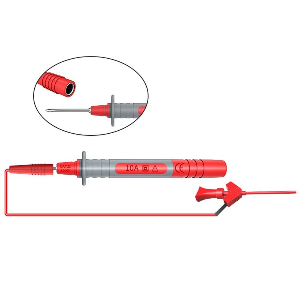 Compact Multimeter Test Hooks with 10 Inch Leads for IC Testing and Repairs