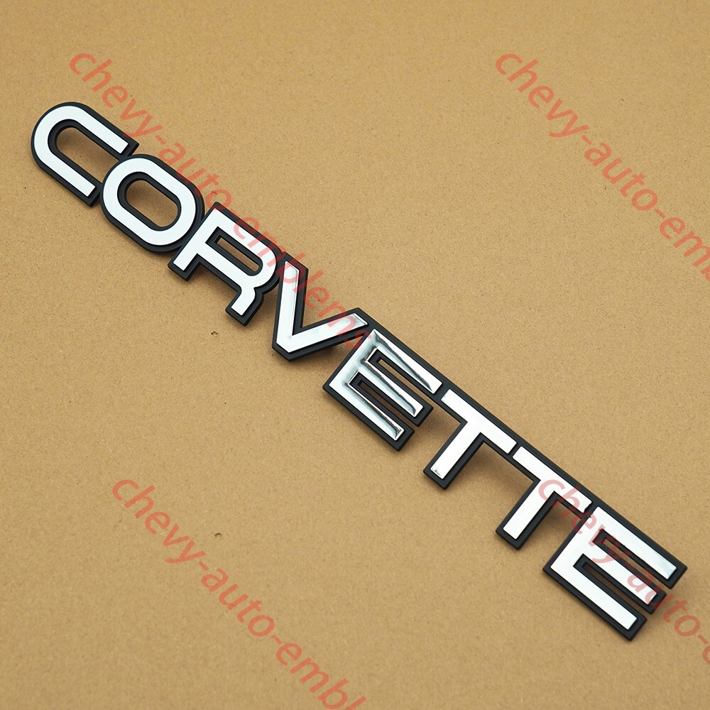 1Pc Chrome 84-96 C4 Rear Bumper Emblems Script Letters Badges 14064531