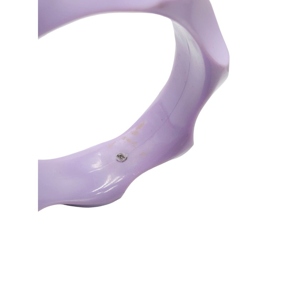 Light Purple Zigzag BoHo Acrylic Bangle Bracelet Vintage