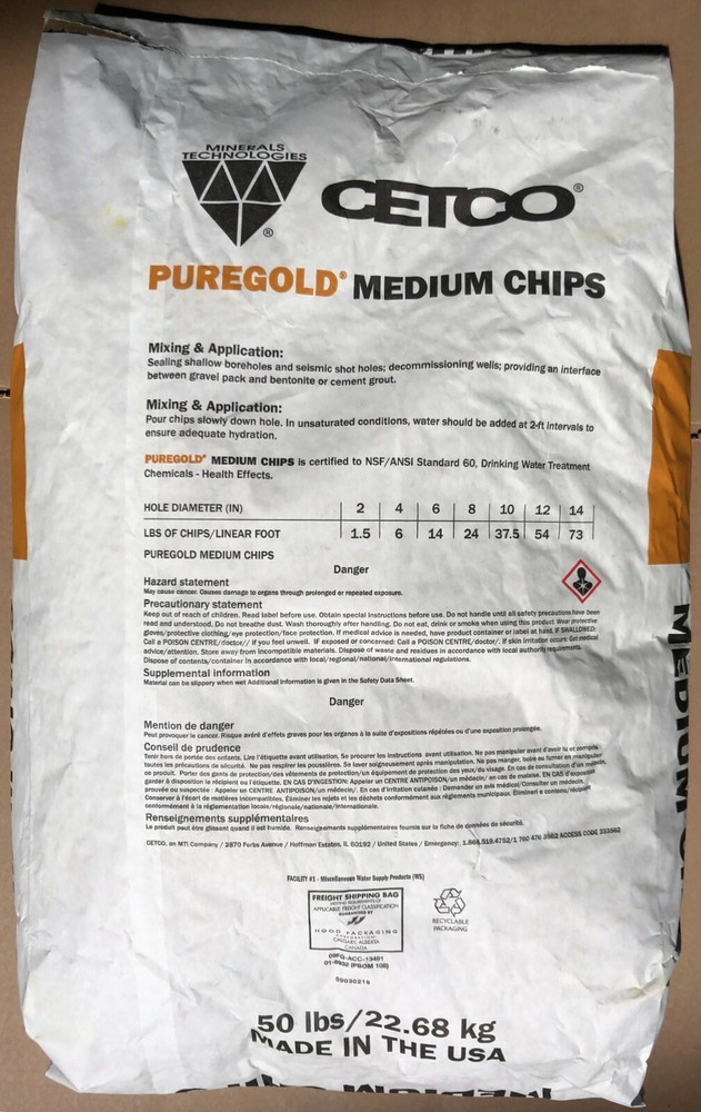 Cetco Medium Chips, Bentonite Clay 50lb bag