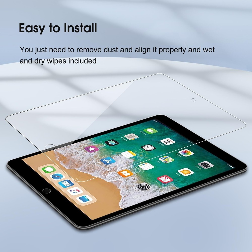 2 Pack Screen Protector for iPad 6th 5th Generation 9.7 Inch 2018/2017, iPad ...
