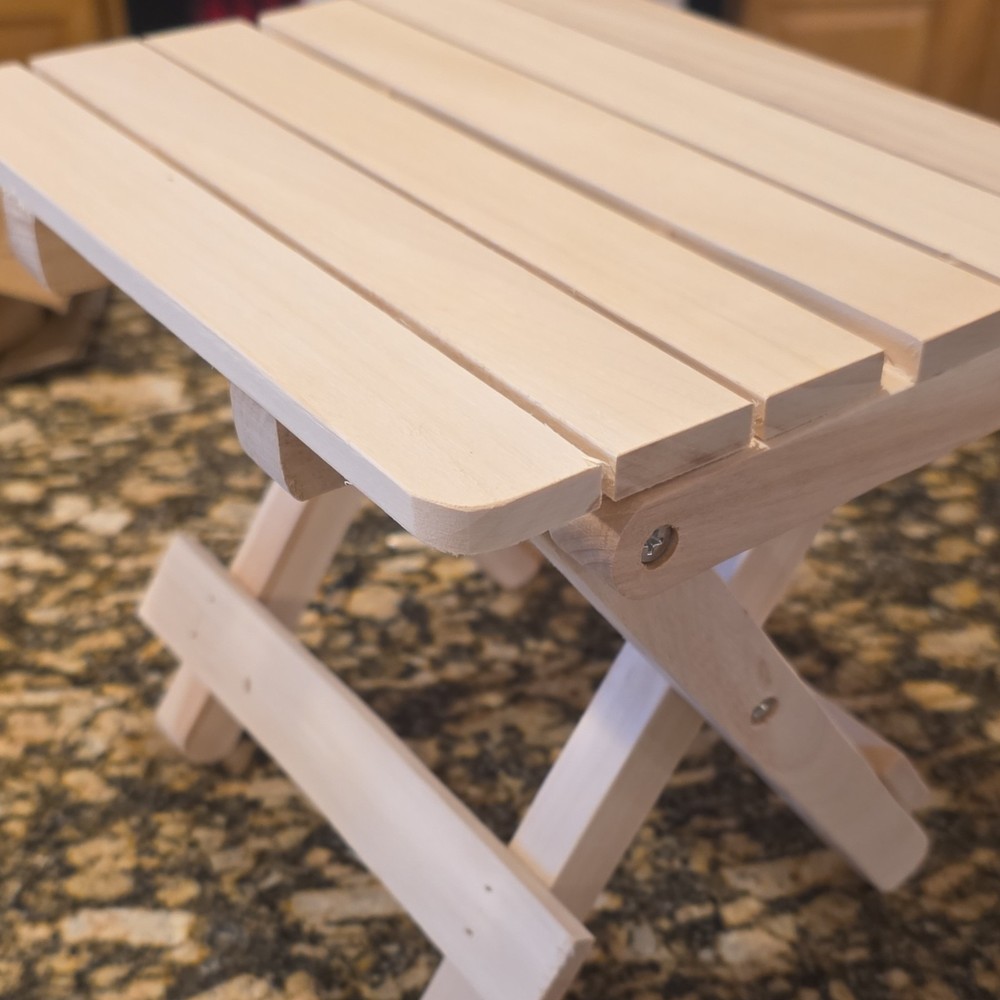 Wooden Foldable Rectangle Stool for kids