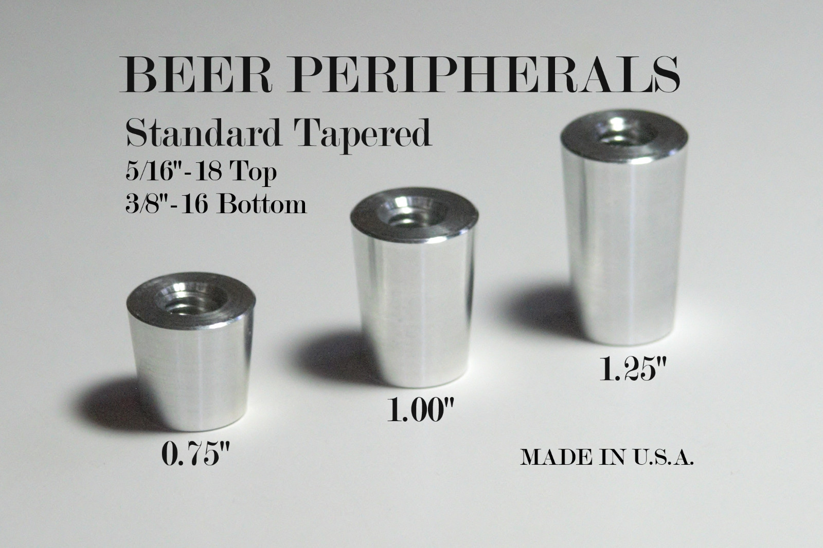 5Pack NEW! Beer Tap Handle Ferrule - Standard Tapered _ New Sizes