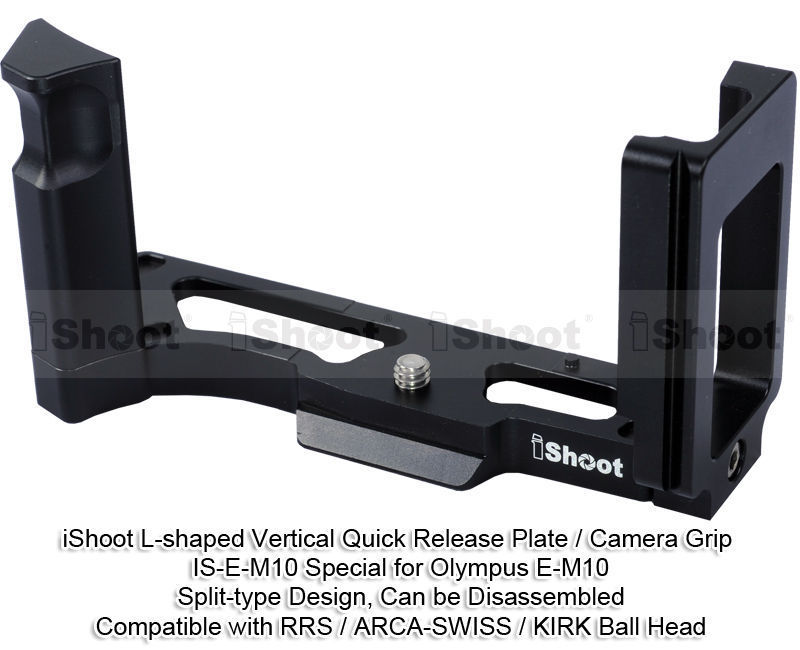 Separable Quick Release Plate Camera Holder Grip for Ball head Olympus E-M10