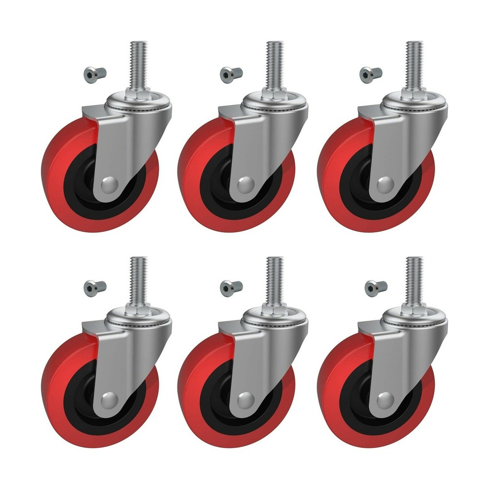 6 Pack 2.5 Inch Heavy Duty Creeper Wheels High quality Durable Multi purpose