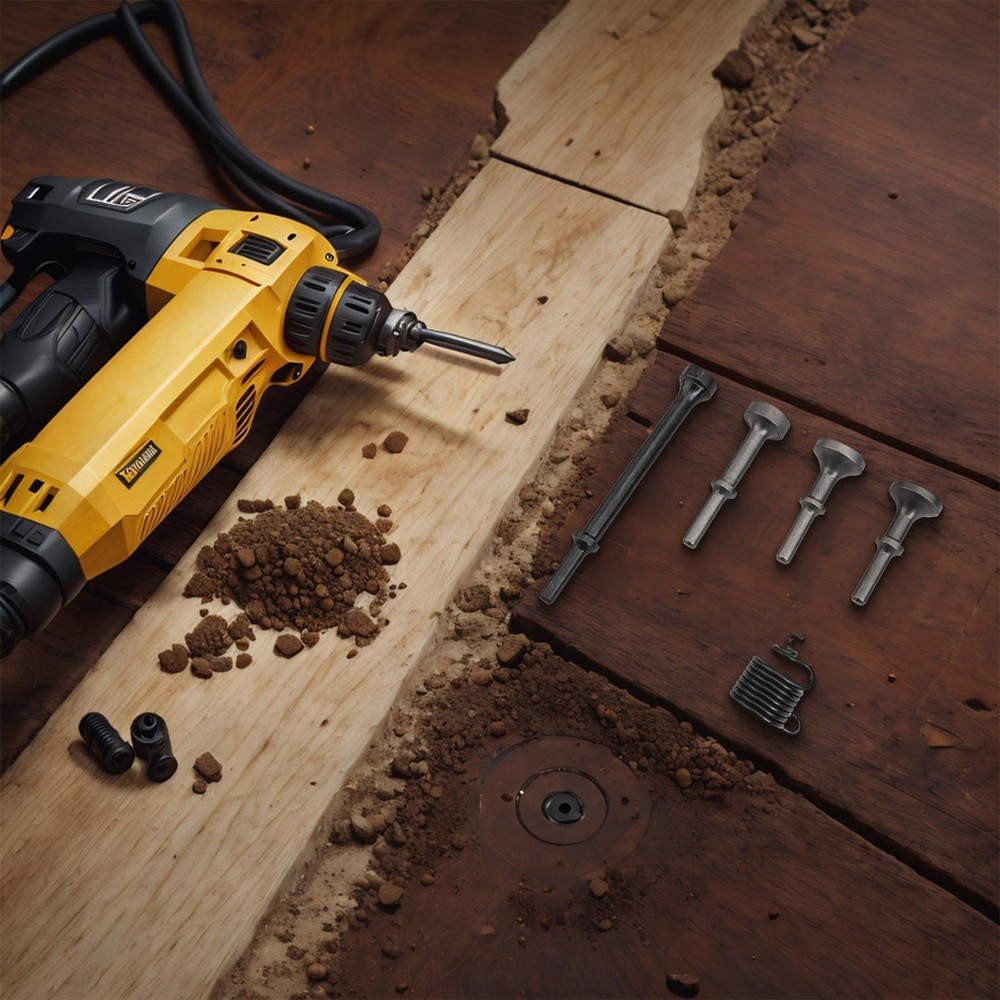 5pcs Air Hammer Tool Set Including Spring and Multiple Bits for Precision Work