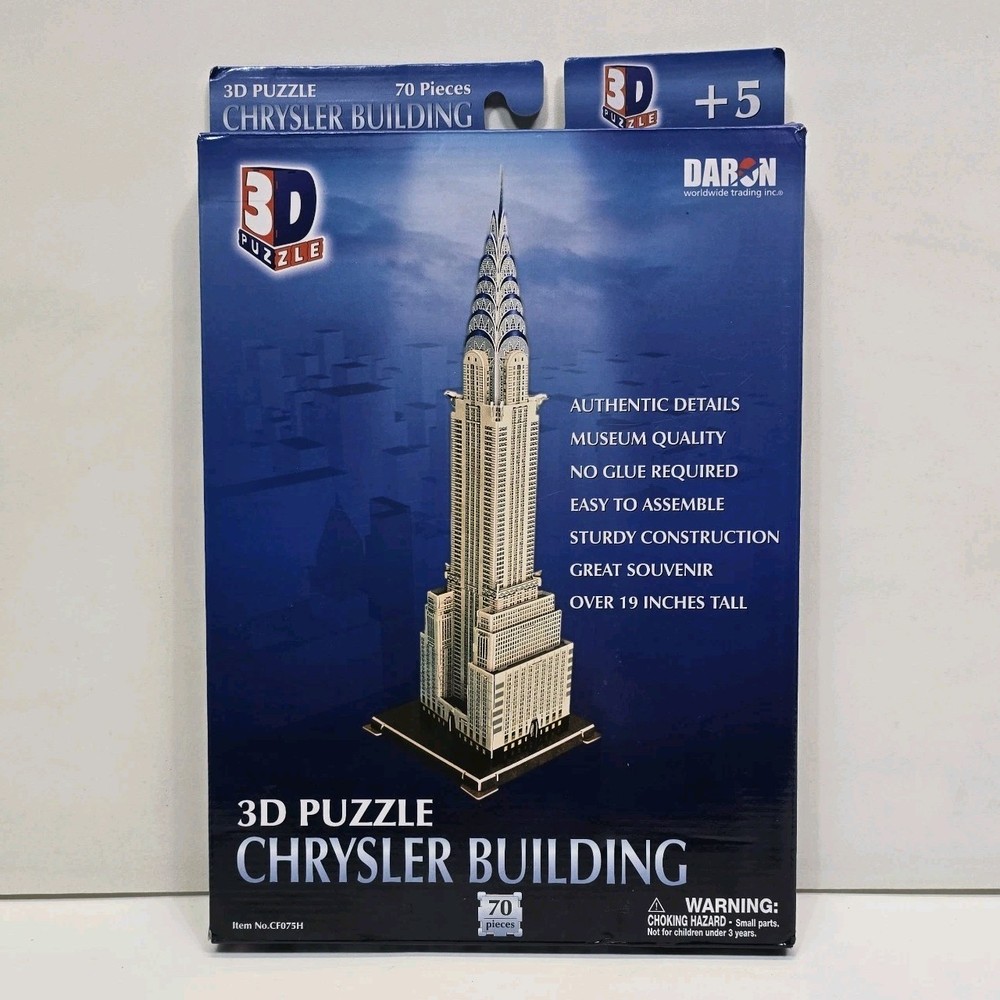 Chrysler Building Daron 3D Puzzle, 70 Pieces