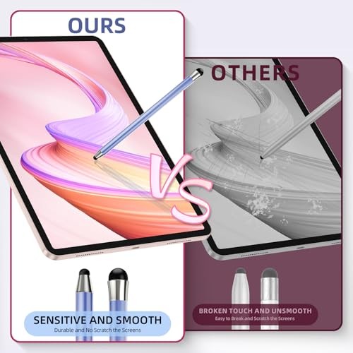 Stylus Pen for Touchscreen 10Pcs, 2-in-1 High Sensitivity & Precision Colorful