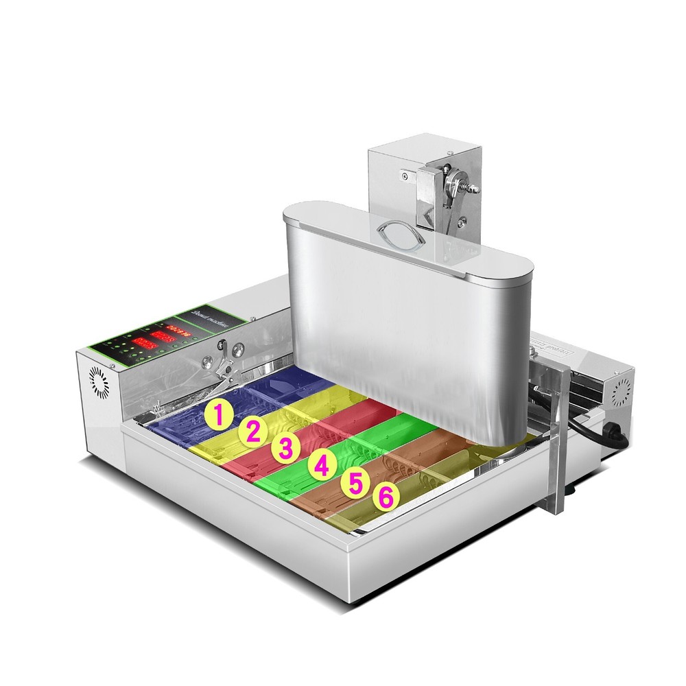 Kolice Automatic 6 Rows Donut Frying machine, Mini Donut Machine 2600pcs/hour