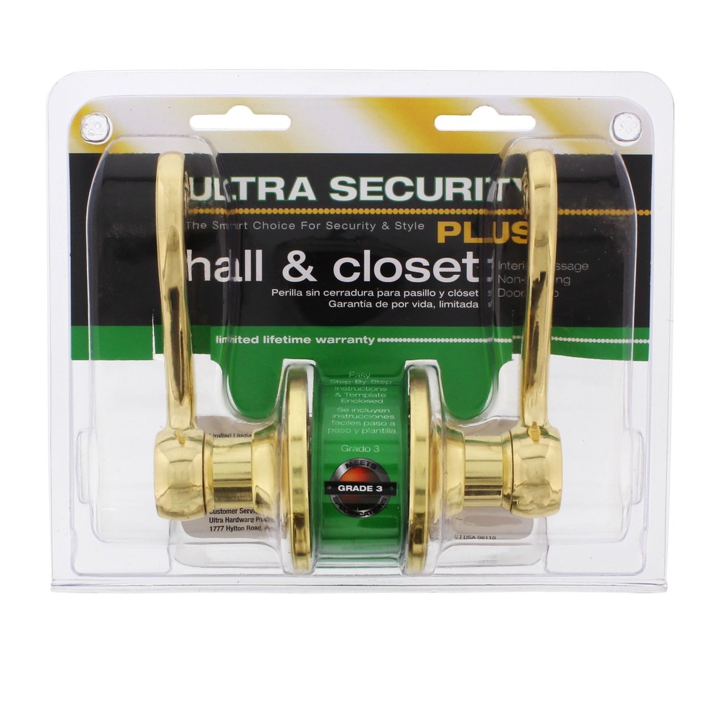 Ultra Hardware 44580 Security Plus Hall-Closet Scroll Door Lever