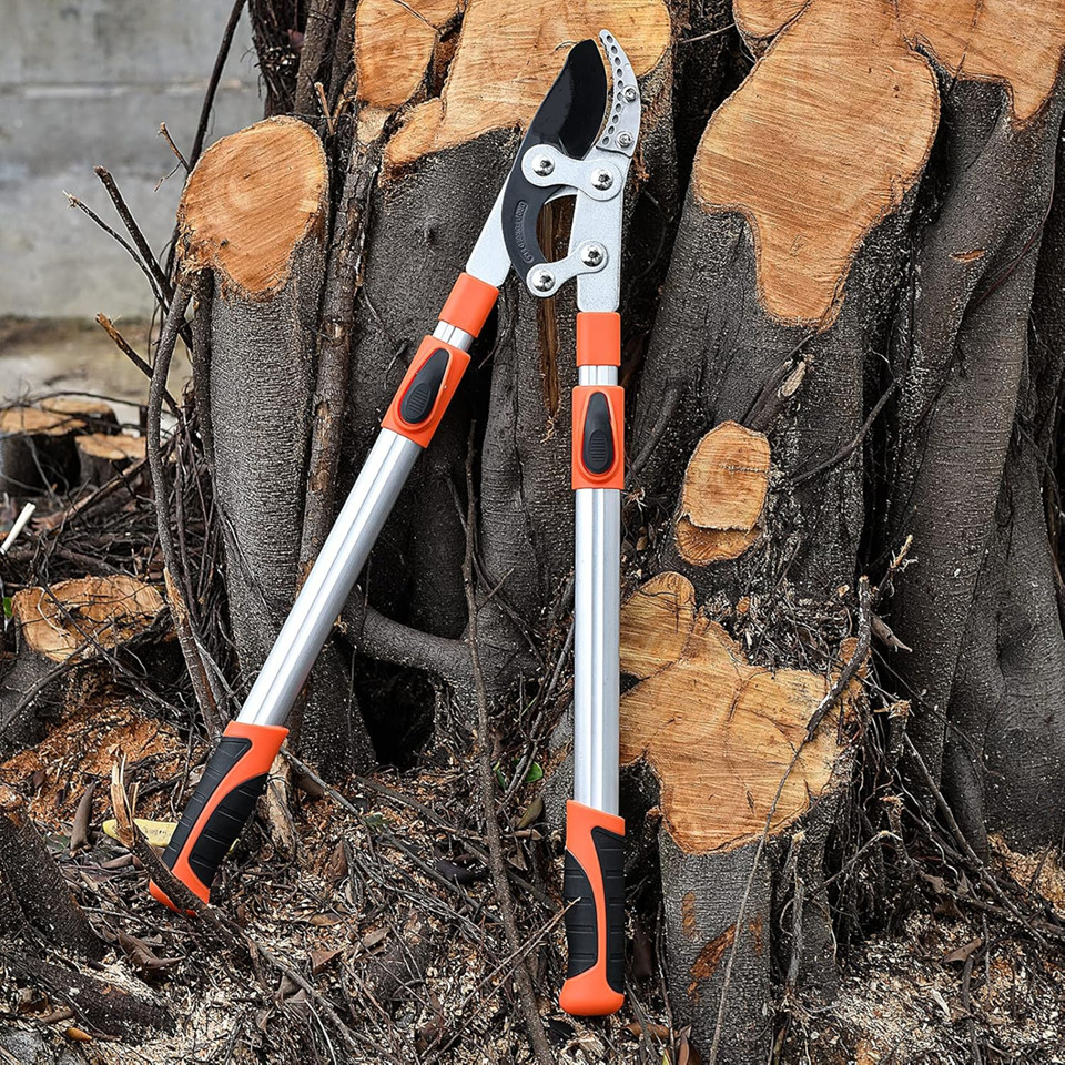 41" Extendable Anvil Lopper Tree Trimmer w/ Compound Action Chop Thicker Branch