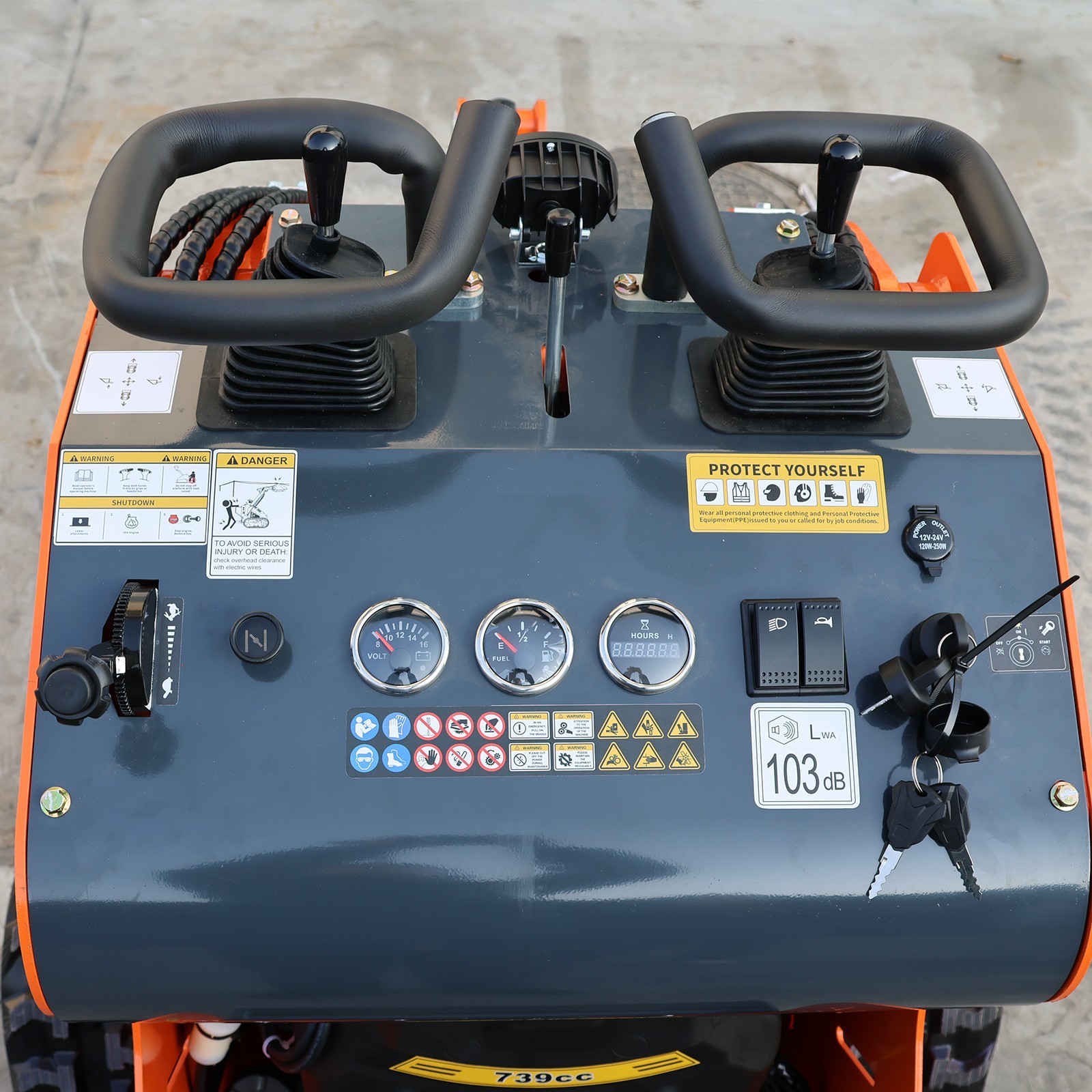 Upgraded Mini Skid Steer 23HP Twin Cylinder Tracked Loader