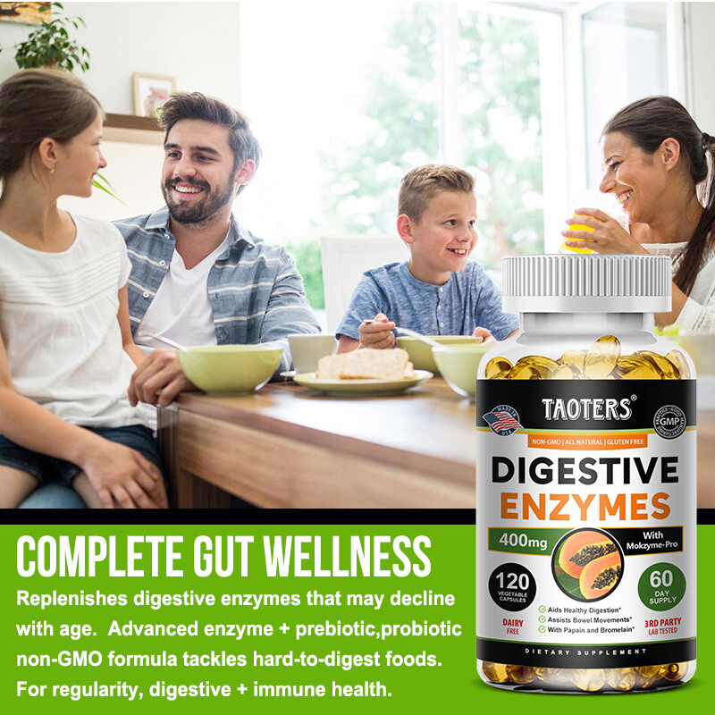 Digestive Enzymes Caps Digestive Support Supplement 120Ct Reducegas & Bloating