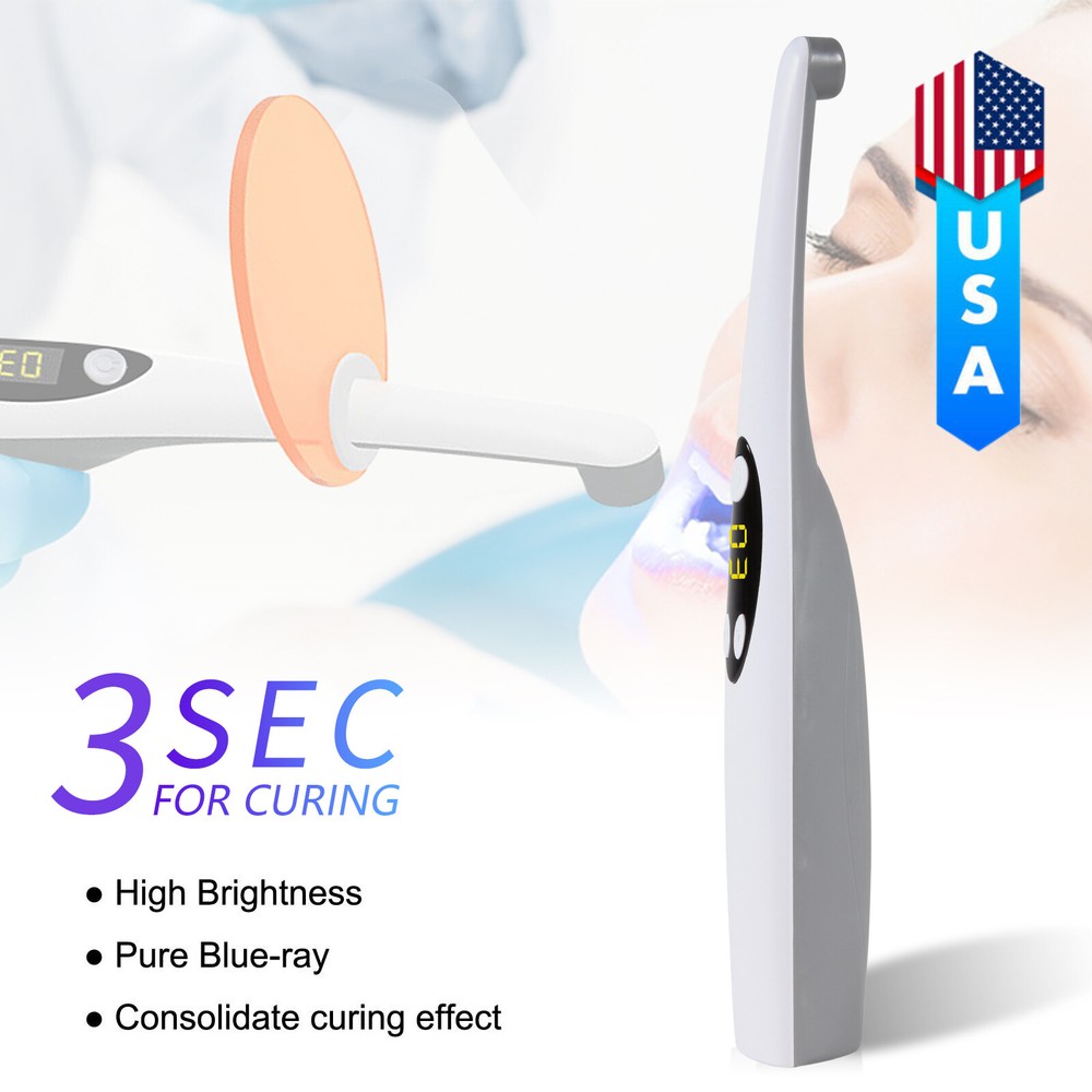 Dental Cordless Curing Light 3 Second LED Light Lamp 3 Modes LV-3