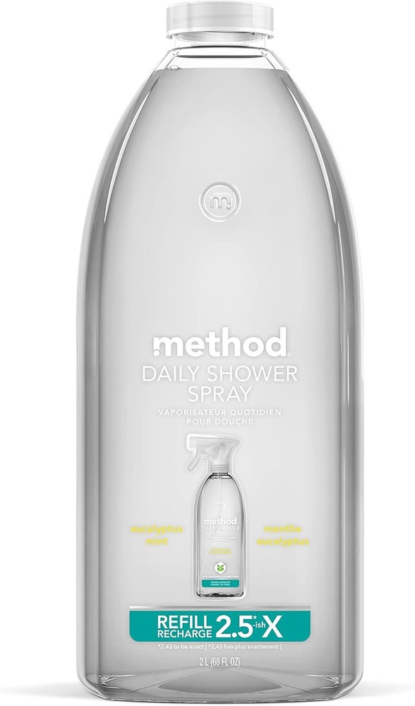 Method Daily Shower Spray Cleaner Refill, Eucalyptus Mint, 68 Ounce