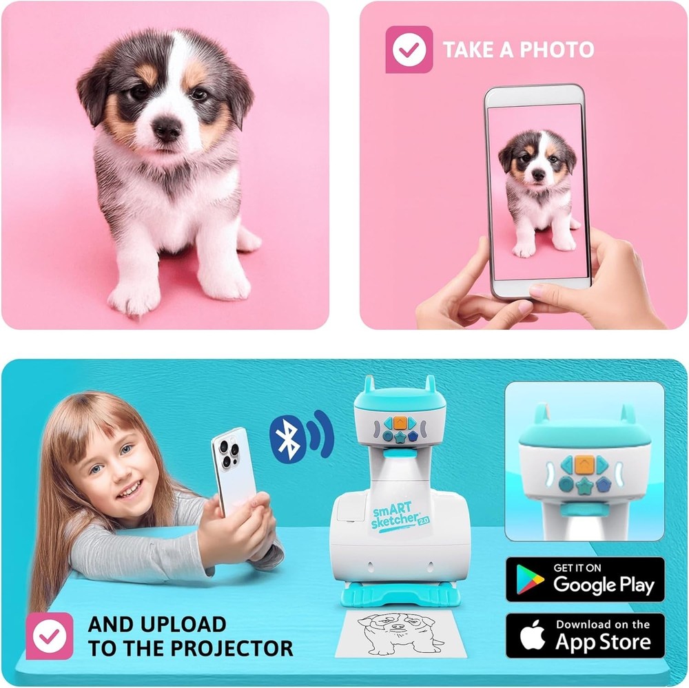 Kids Smart Sketcher 2.0 - Ultimate Drawing Projector with Step-by-Step Tutorials