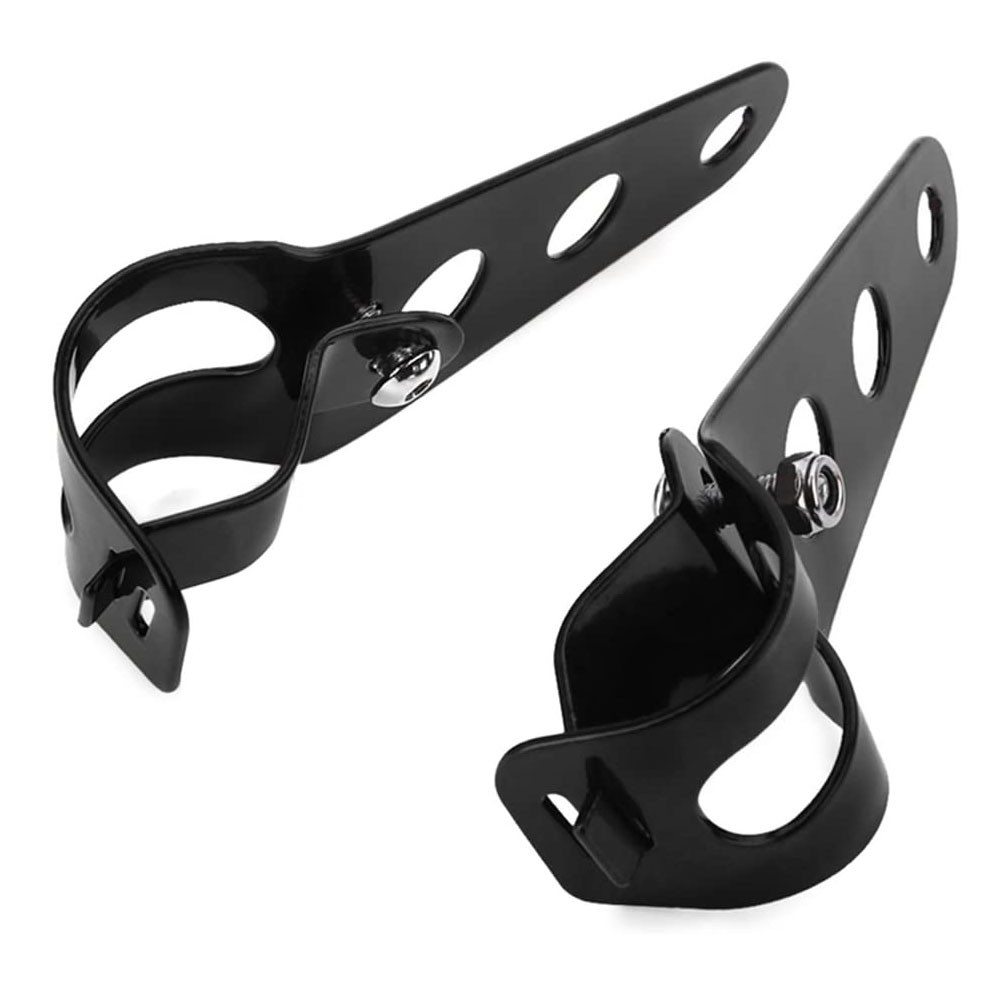 Universal Motorcycle Headlight Mount Brackets Fork Clamp for Chopper Cafe Racer