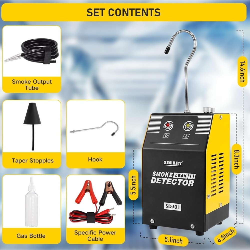 Multi-Functional Automotive Leak Detector - Built-in Air Pump, Quick Diagnostics