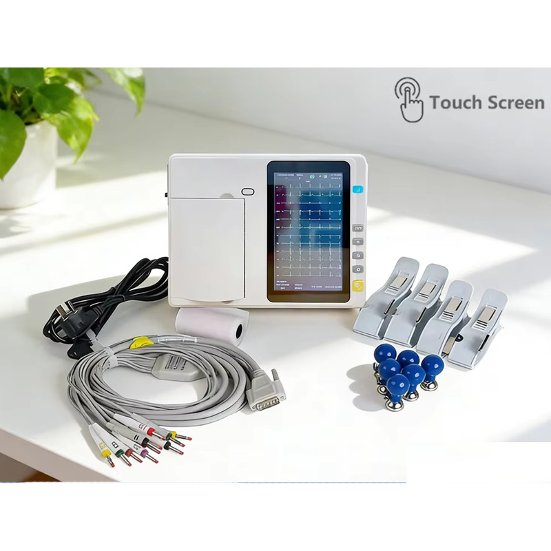 7 inch touch screen ECGEKG Machine 3 Channel Electrocardiograph With PC Software