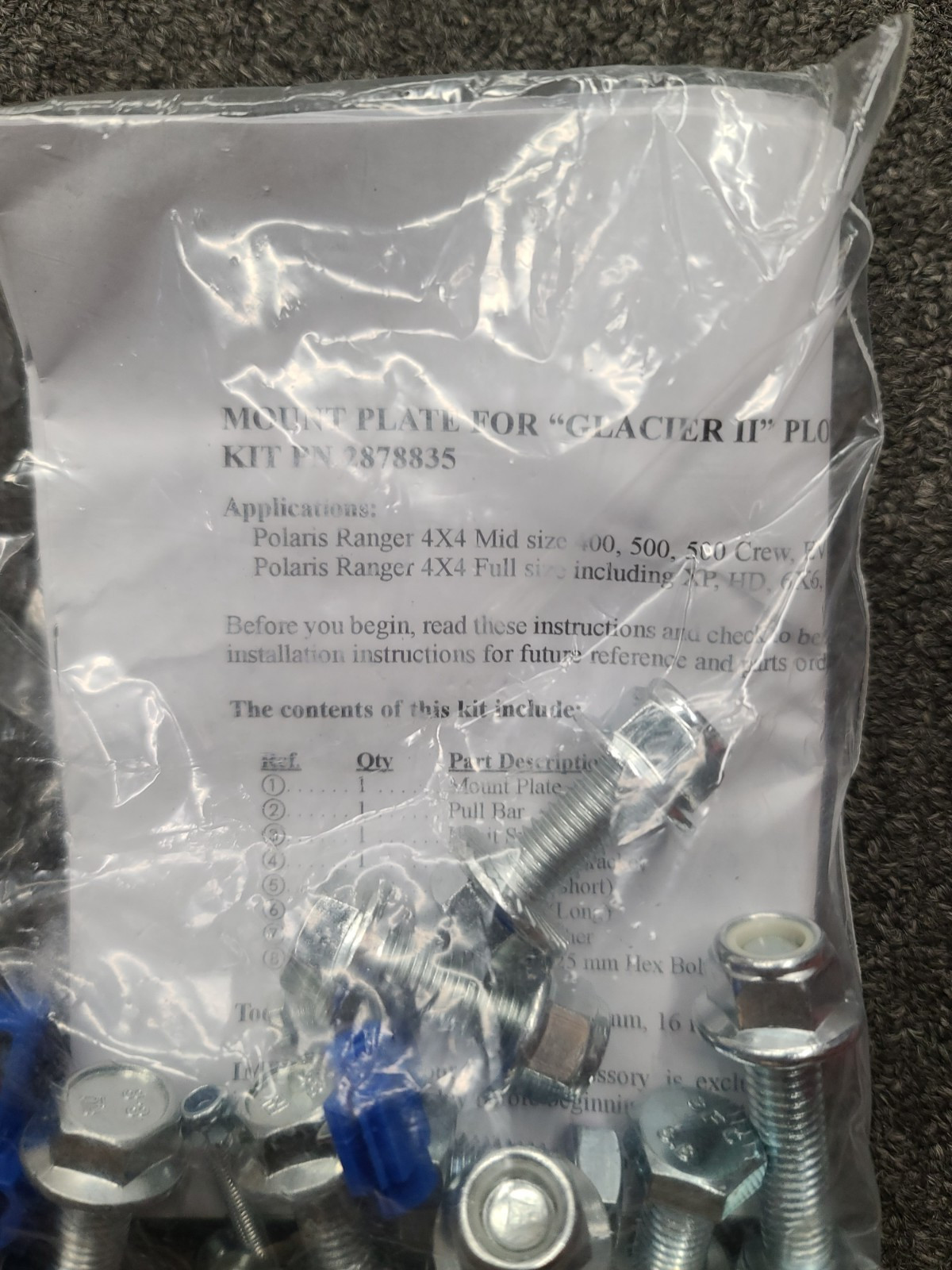 Polaris Ranger 2005-2013 Mount Plate Kit OEM Plow Mount 2878835