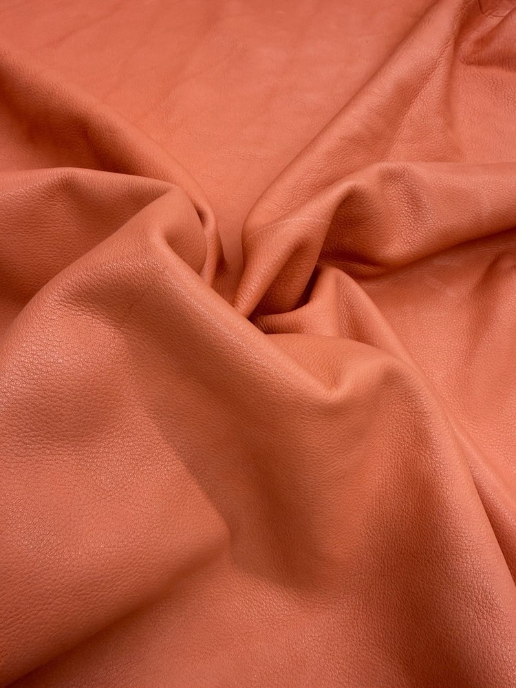 Light Orange Pebble Split Grain Leather for Crafts 20+ SQFT ; 22mm