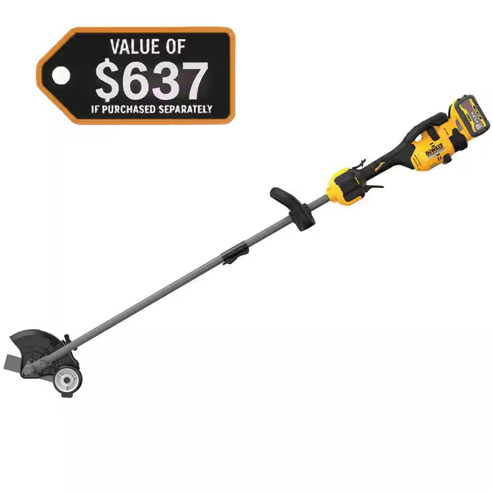 FLEXVOLT 60V MAX 7.5 In. Cordless Battery Powered Attachment Capable Edger Kit w