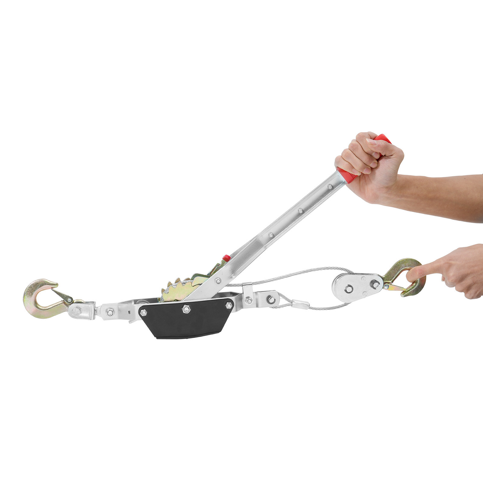 Power Puller Come Along Winch 2 Ton 4409 lbs Heavy Duty Pull Hoist 2 Hooks