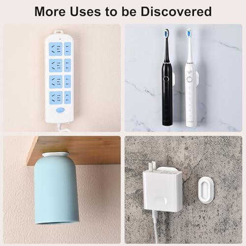 Magnetic Remote Control Holder Wall Mount 4 Pack Soft Silicone Remote Control