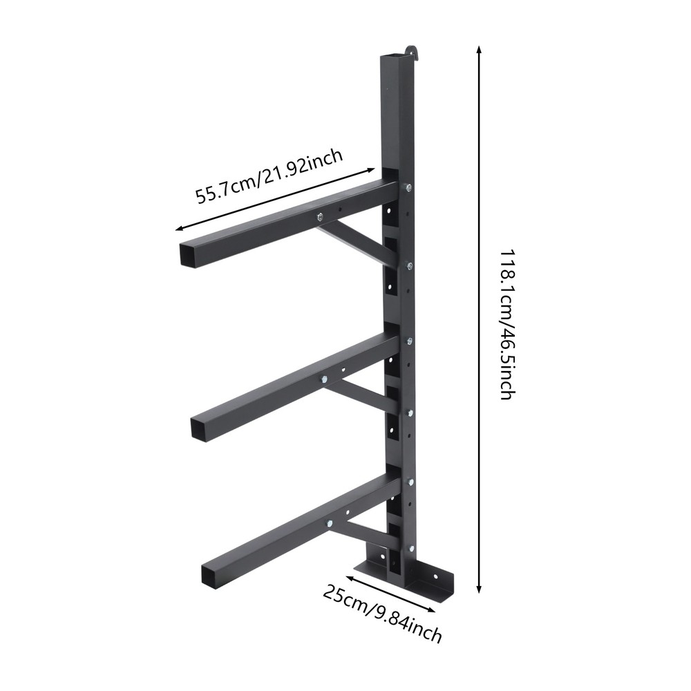 2* 3-Tier Container Shelving Bracket Set Cargo Container Storage Shelf Brackets