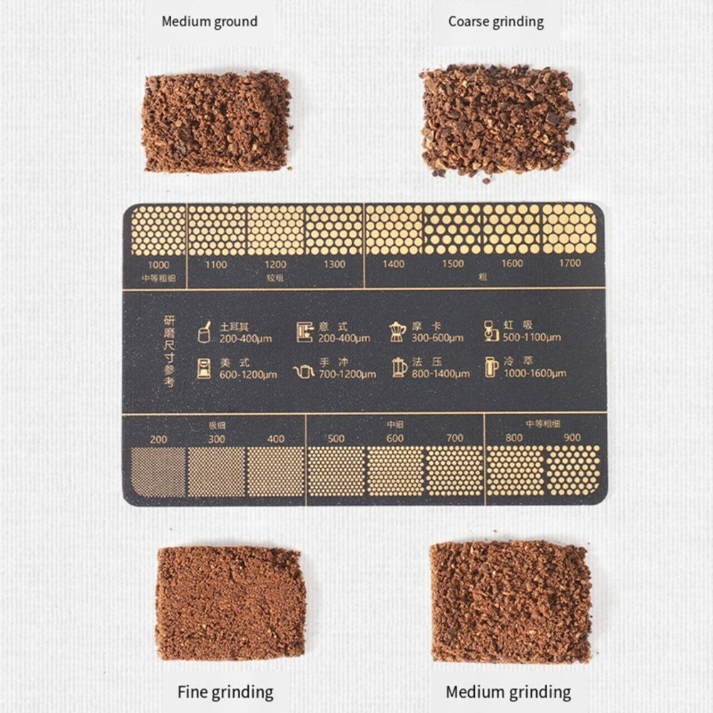 User Friendly Coffee Grind Tool with Measurement Guide for Consistency