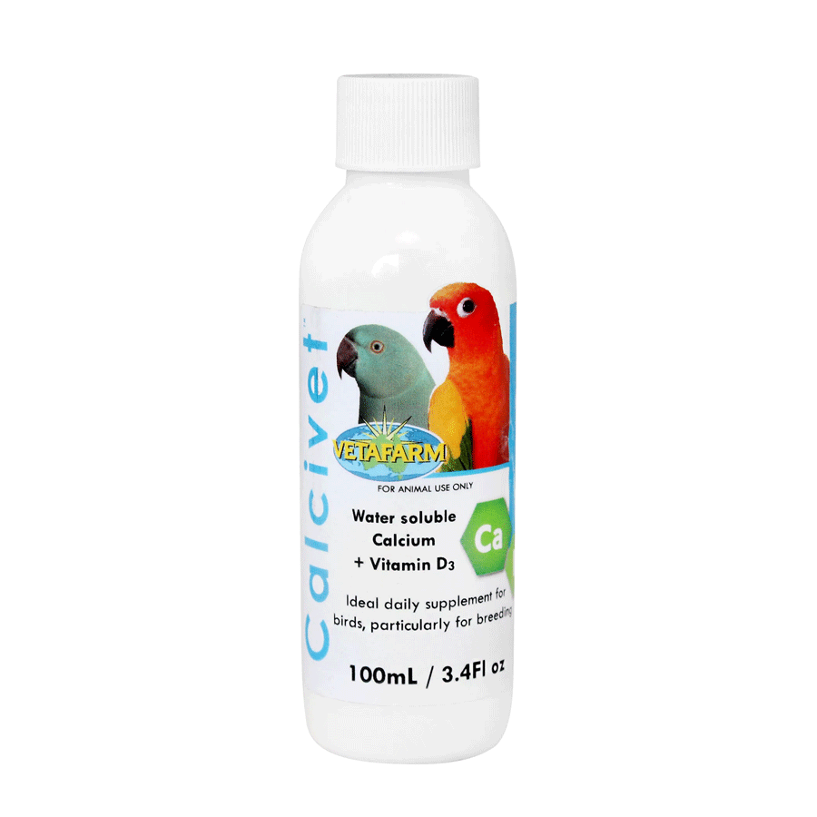 Vetafarm Calcivet - Calcium & Vitamin D3 Supplement for Birds 50ml 100ml 250ml